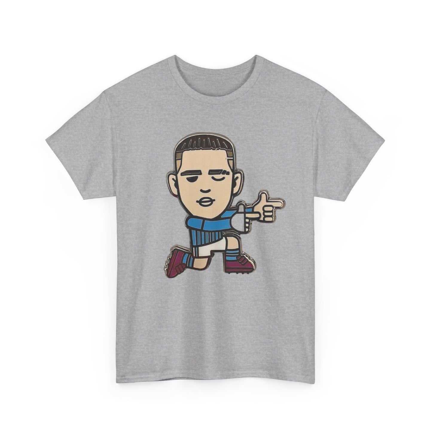 Phil Foden Cartoon Dance Pose Tee - Funky Character Graphic T-Shirt
