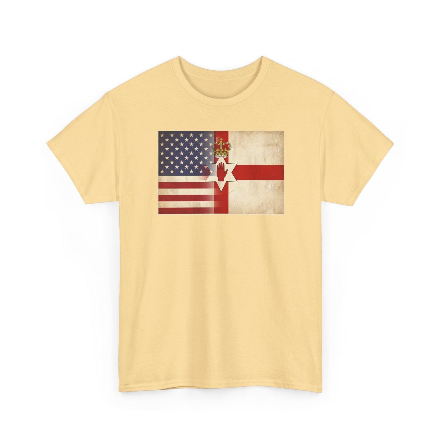 USA / Northern Ireland Flag T-Shirt – Vintage USA & Ulster Cross Tee