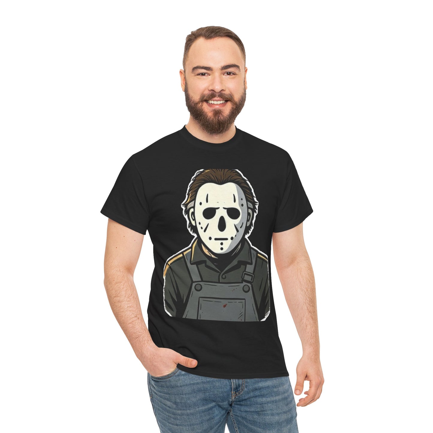 Horror Mask Tee — Jason-Inspired Halloween T-Shirt