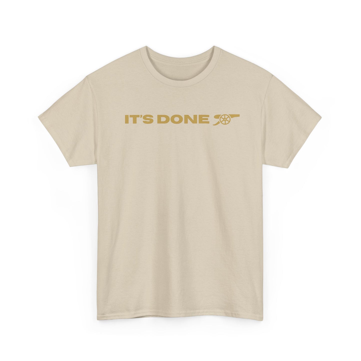 It's Done Arsenal Champions T-Shirt – Minimalist Gold Script Tee