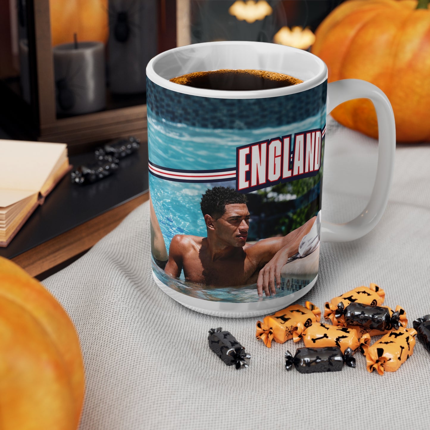 England Photo Pool Party Coffee Mug — Ceramic 11oz & 15oz