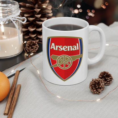 Arsenal Football Club Crest Mug — Ceramic Coffee Cup (11oz & 15oz)