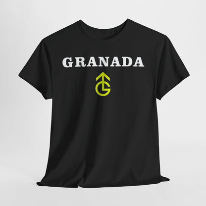Granada TV Logo T-Shirt - Vintage Collegiate Tee with Yellow Emblem