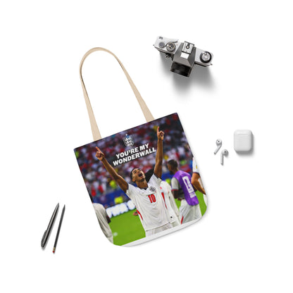 Jude Bellingham England Celebration Tote Bag – "You’re My Wonderwall" England Fan Canvas Tote