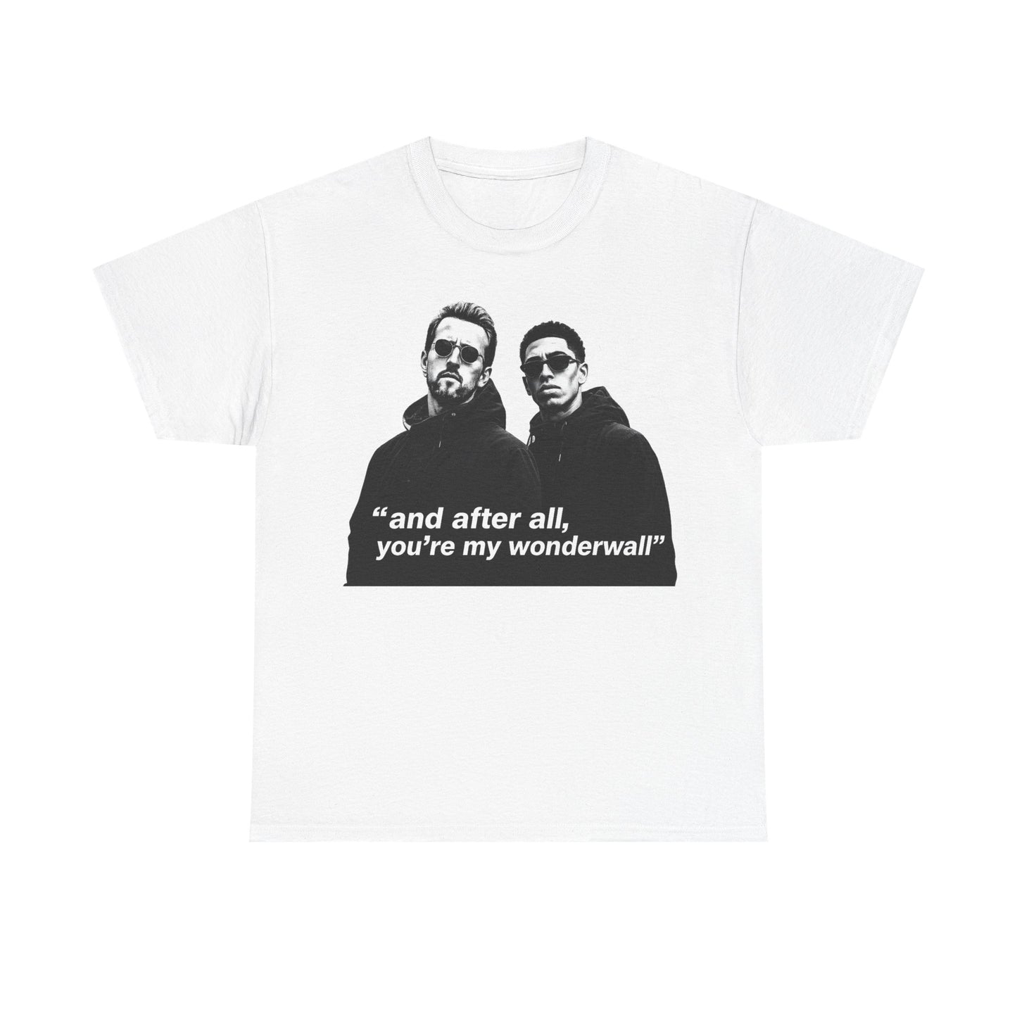 Kane and Bellingham Wonderwall Lyric T-Shirt — ‘and after all, you’re my wonderwall’ Retro Band Tee