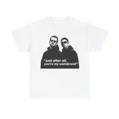 Kane and Bellingham Wonderwall Lyric T-Shirt — ‘and after all, you’re my wonderwall’ Retro Band Tee
