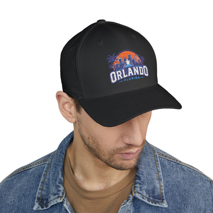 Orlando Florida Embroidered Baseball Cap — Sunset Skyline Hat