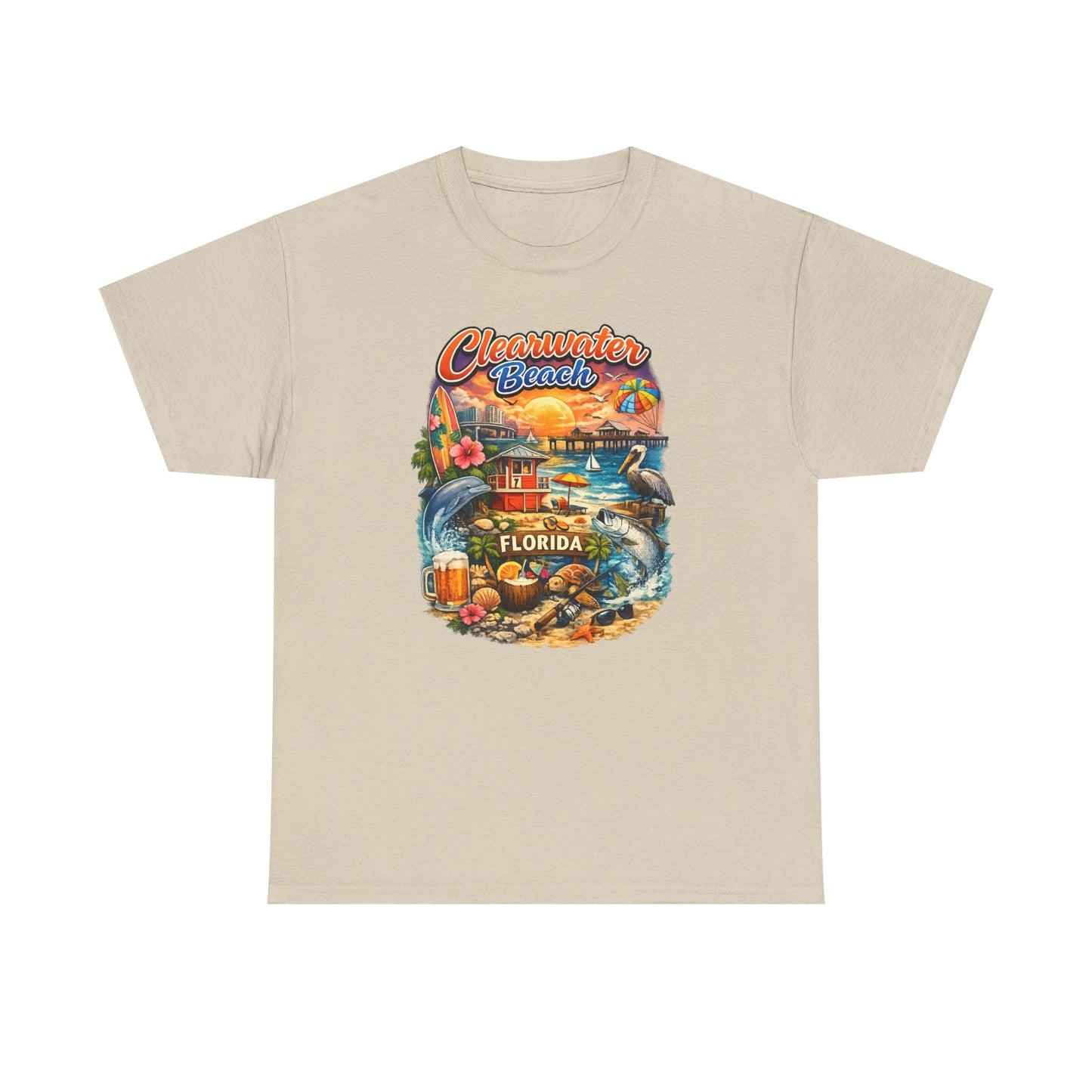 Clearwater Beach Florida Vintage Vacation T-Shirt