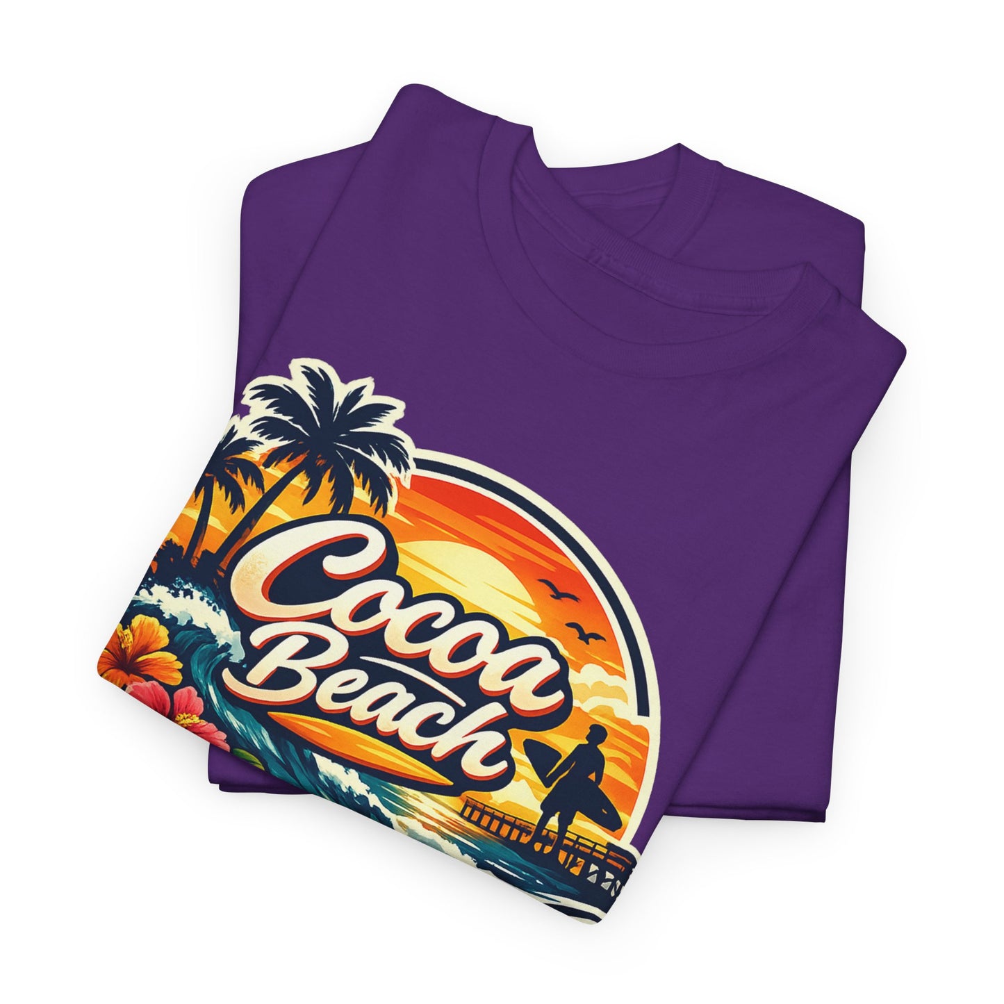 Cocoa Beach Vintage Sunset T-Shirt
