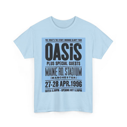 Oasis 1996 Maine Road Tour Poster T‑Shirt — Maine Rd. Stadium Concert Tee