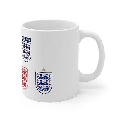 England Football Crest Mug — Ceramic Coffee Cup 11oz/15oz