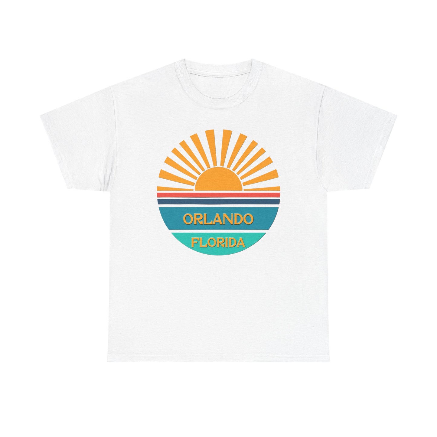 Orlando Florida Sunset T-Shirt – Retro Sunburst Vacation Tee