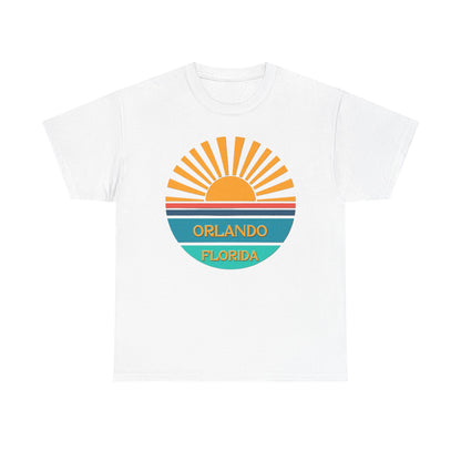 Orlando Florida Sunset T-Shirt – Retro Sunburst Vacation Tee
