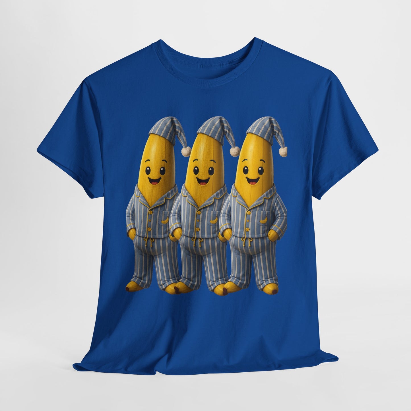 Bananas in Pyjamas – Three Smiling Bananas in Striped Pajamas Graphic T-Shirt