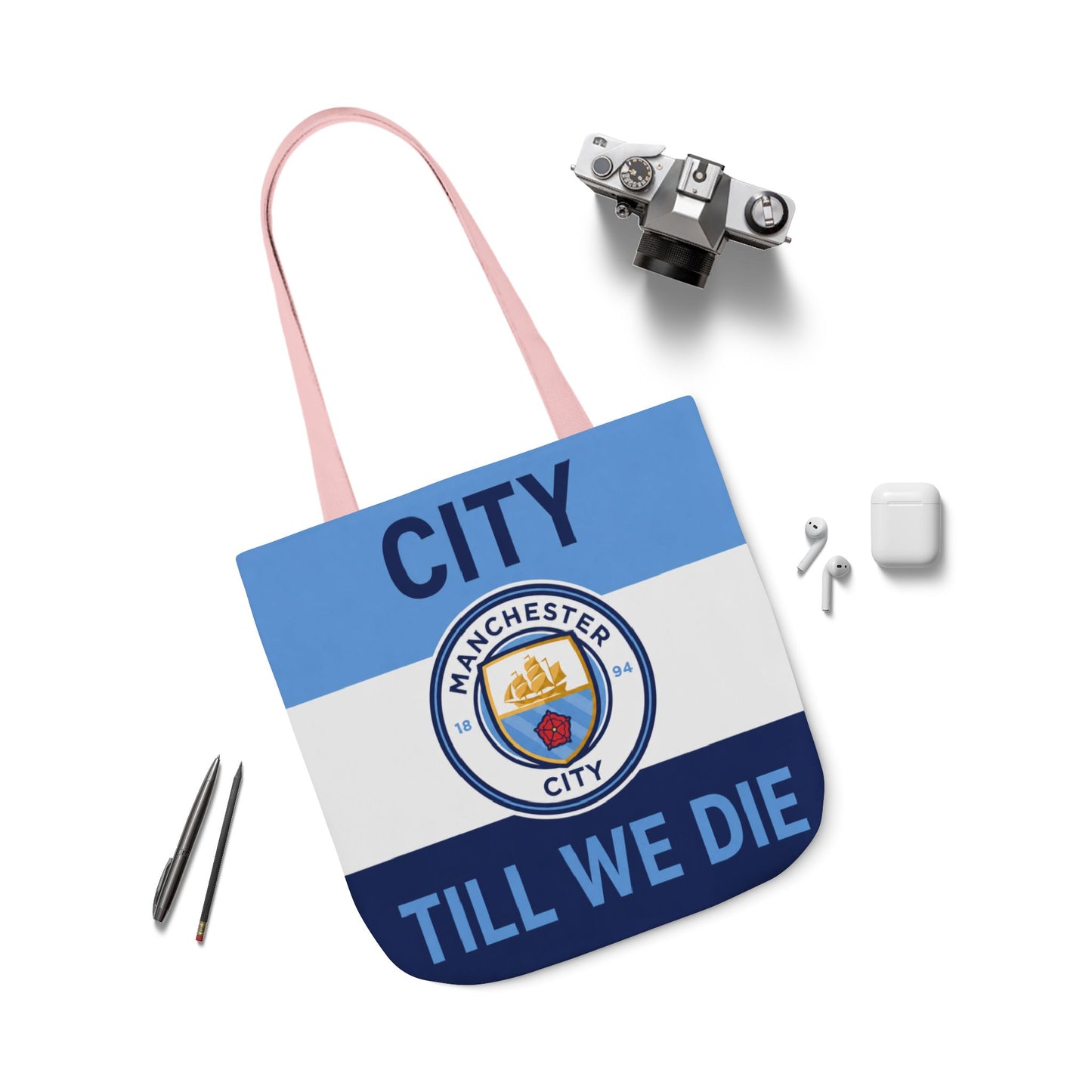 City Till We Die Unofficial Canvas Tote Bag — Manchester Football Fan Bag
