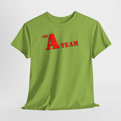 A-Team Graphic Tee — Retro Red Logo Vintage Crew T-Shirt
