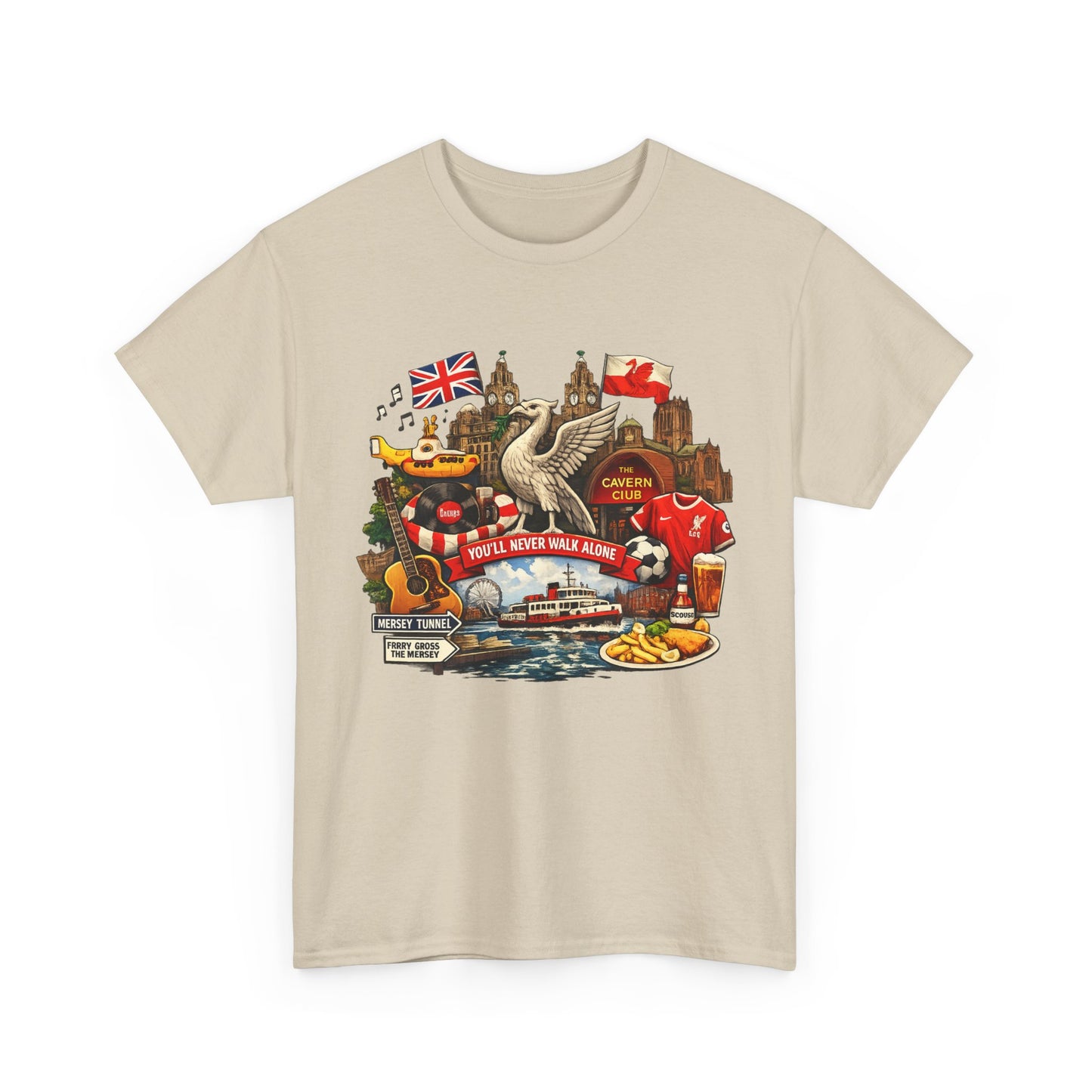 Liverpool Landmarks & You'll Never Walk Alone T-Shirt