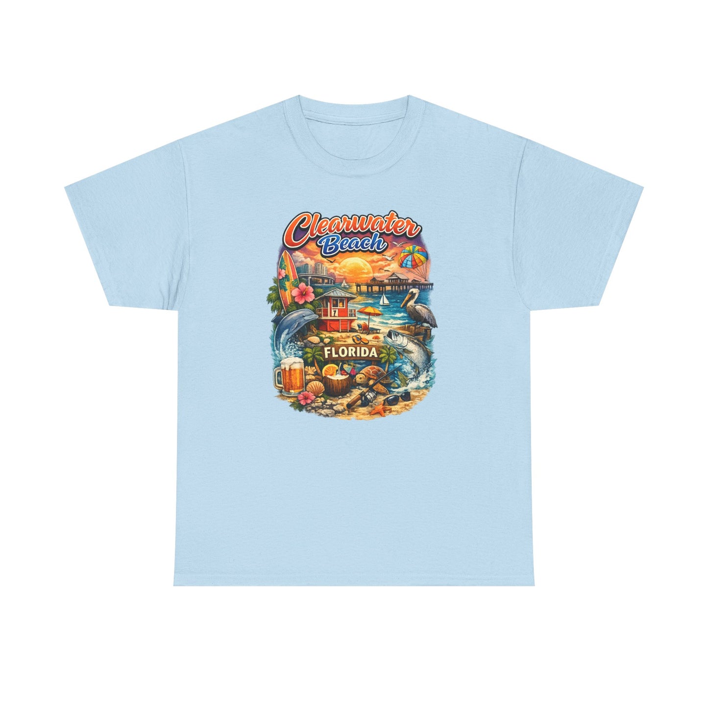 Clearwater Beach Florida Vintage Vacation T-Shirt