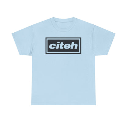 Manchester City Citeh Logo Tee — Minimalist Black Box Graphic T-Shirt