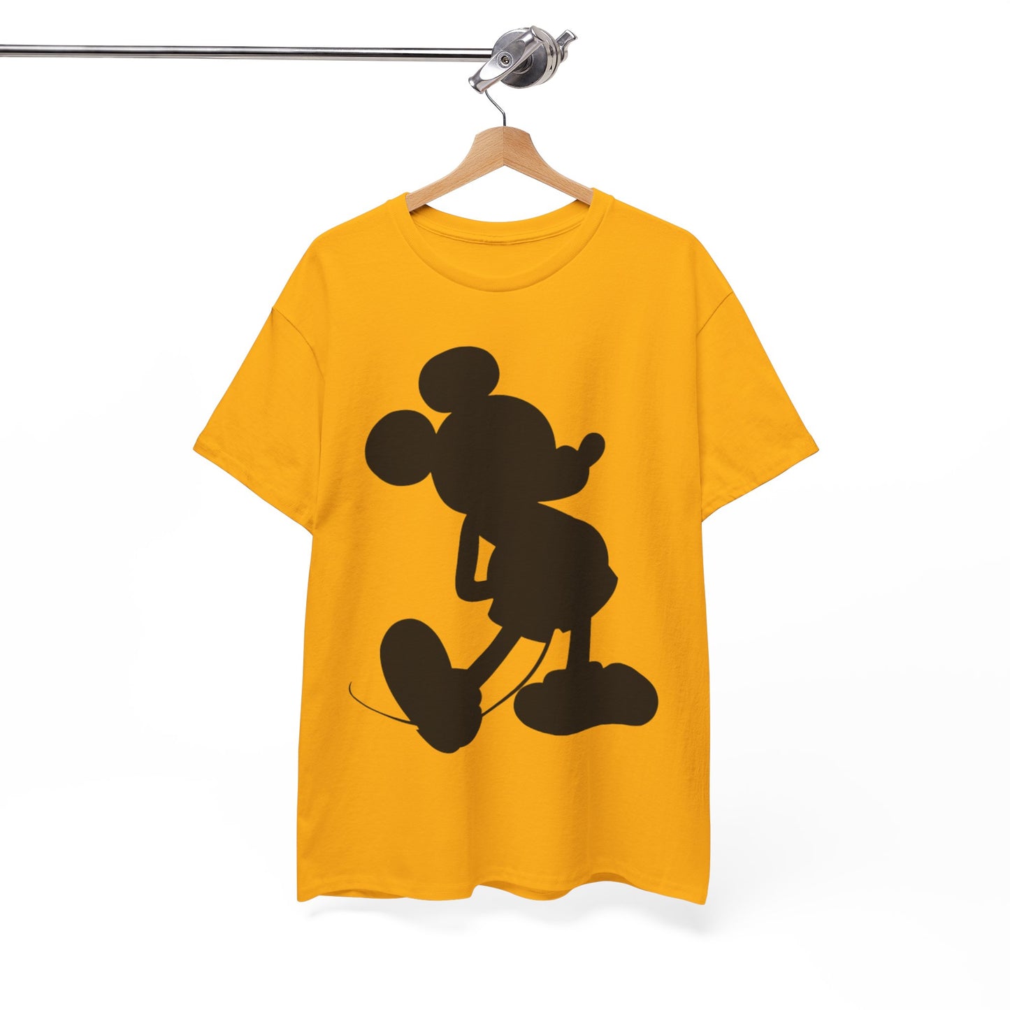 Mickey Mouse Silhouette Graphic Tee — Retro Cartoon Shadow T-Shirt