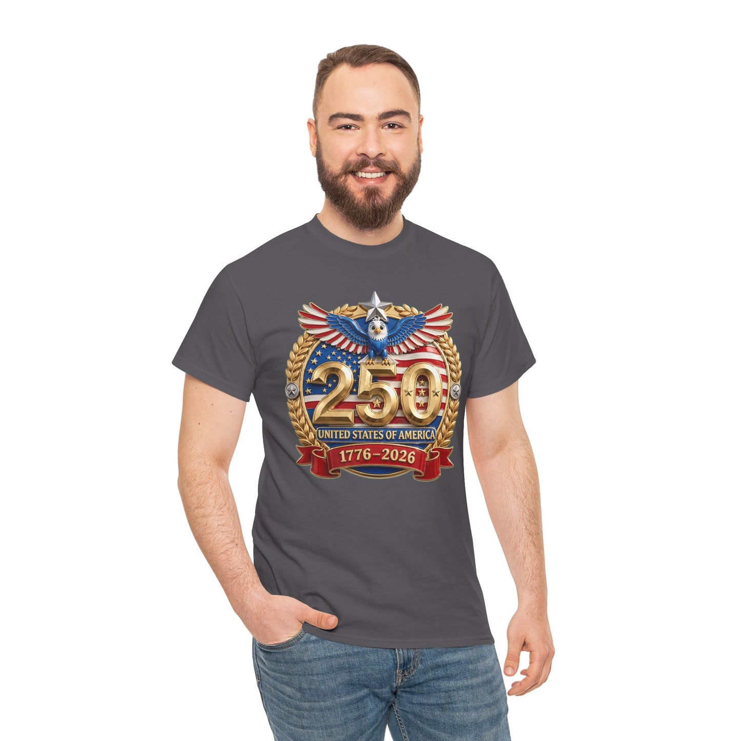 250th USA Anniversary T-Shirt – 1776–2026 Patriotic Eagle Emblem Tee