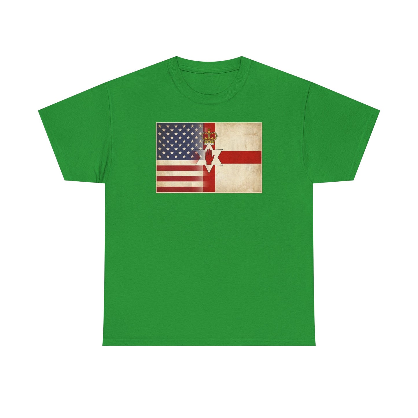 USA / Northern Ireland Flag T-Shirt – Vintage USA & Ulster Cross Tee