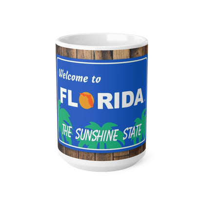 Florida 'Welcome to Florida - The Sunshine State' Ceramic Coffee Mug (11oz, 15oz)