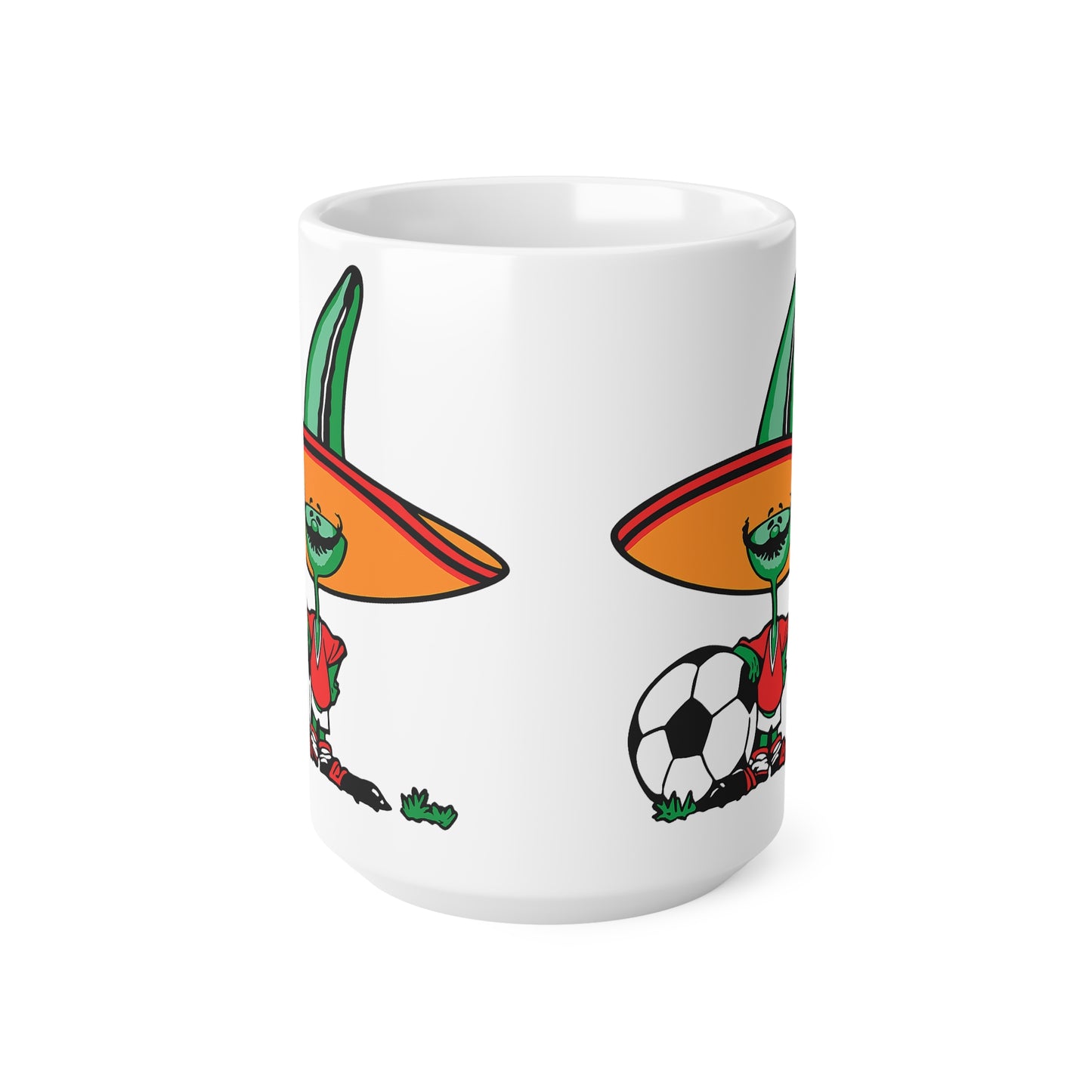 Mexico 86 Soccer Sombrero Mug — Funny Mexican Soccer Coffee Cup (11oz & 15oz)