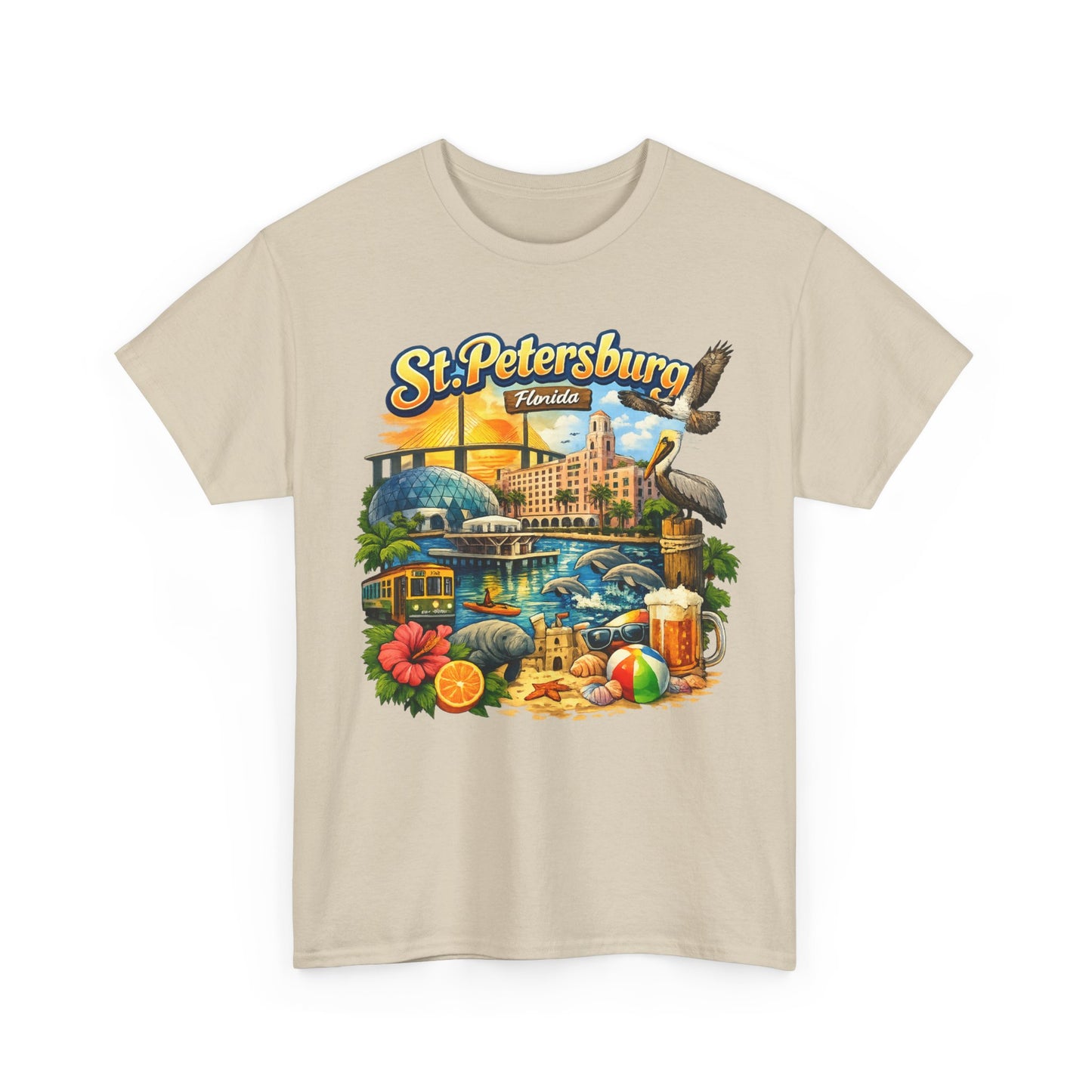 St. Petersburg Florida Retro Beach Scene T-Shirt
