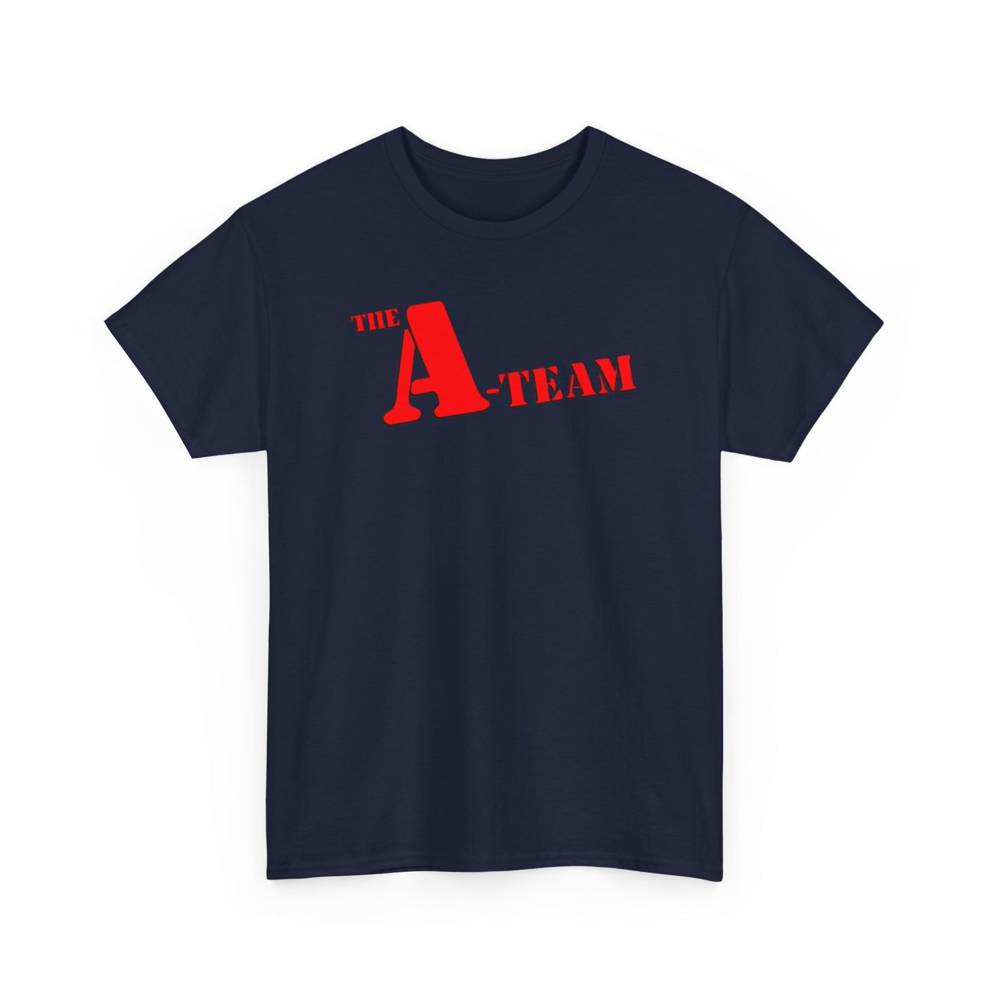 A-Team Graphic Tee — Retro Red Logo Vintage Crew T-Shirt