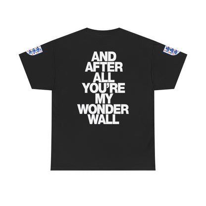 England Football Tee — "And After All You're My Wonderwall" Lyrics Tee