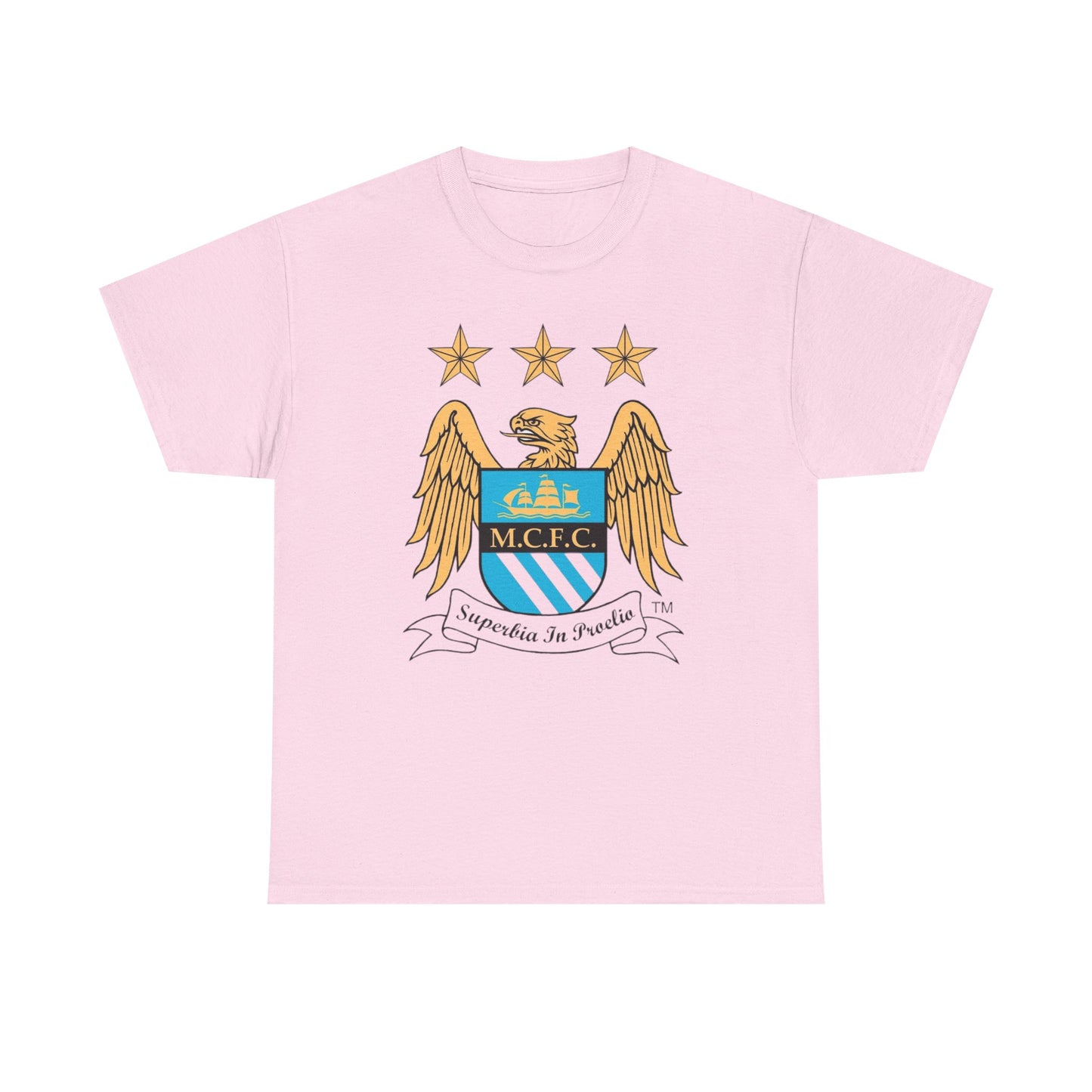 Manchester City Retro Club Crest T‑Shirt — MCFC Vintage Style Club Emblem Tee