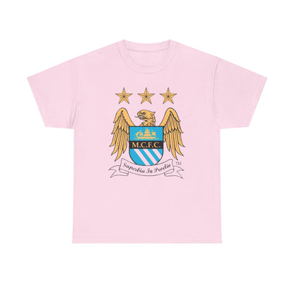 Manchester City Retro Club Crest T‑Shirt — MCFC Vintage Style Club Emblem Tee