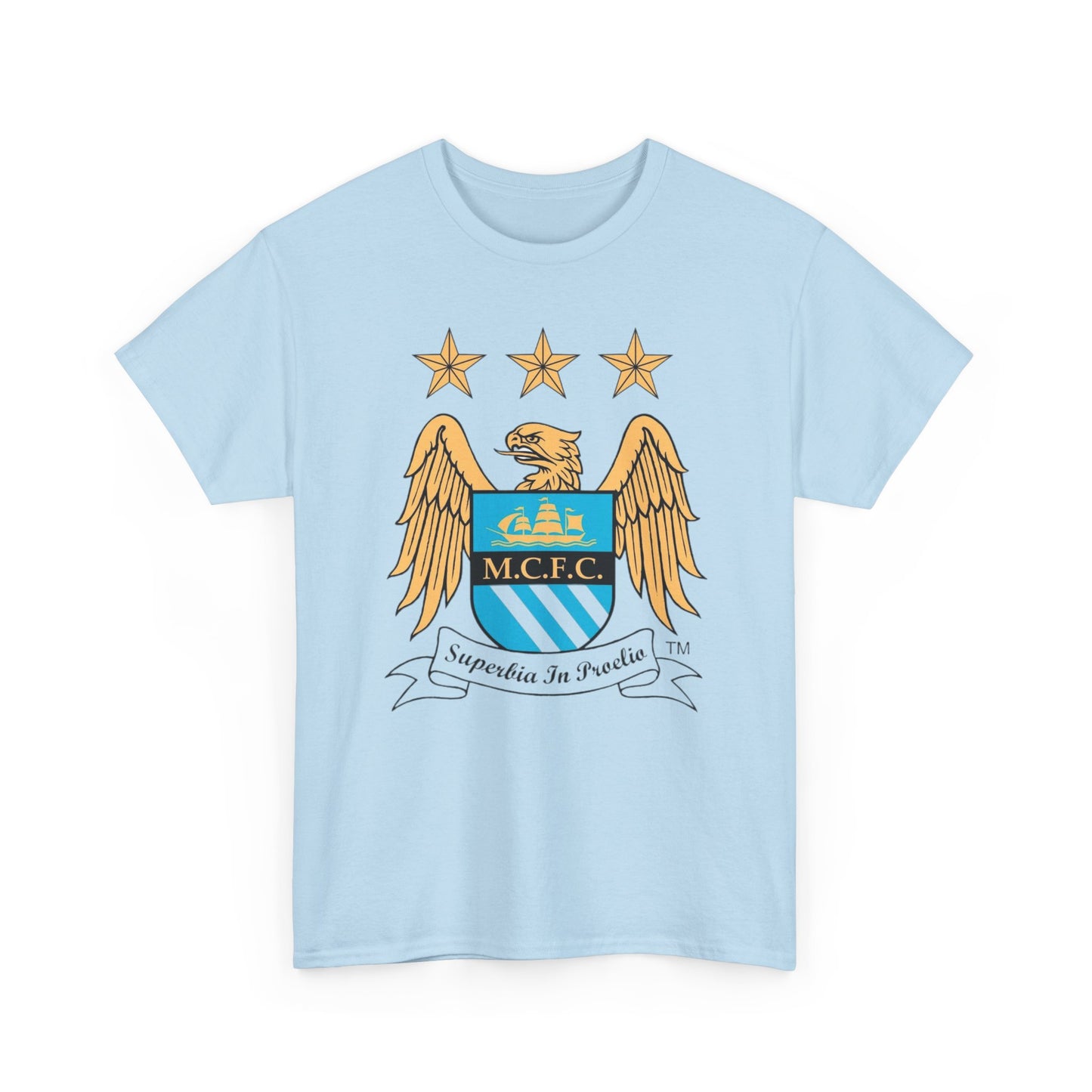 Manchester City Retro Club Crest T‑Shirt — MCFC Vintage Style Club Emblem Tee