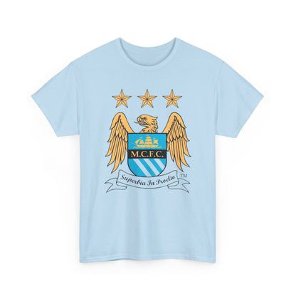 Manchester City Retro Club Crest T‑Shirt — MCFC Vintage Style Club Emblem Tee