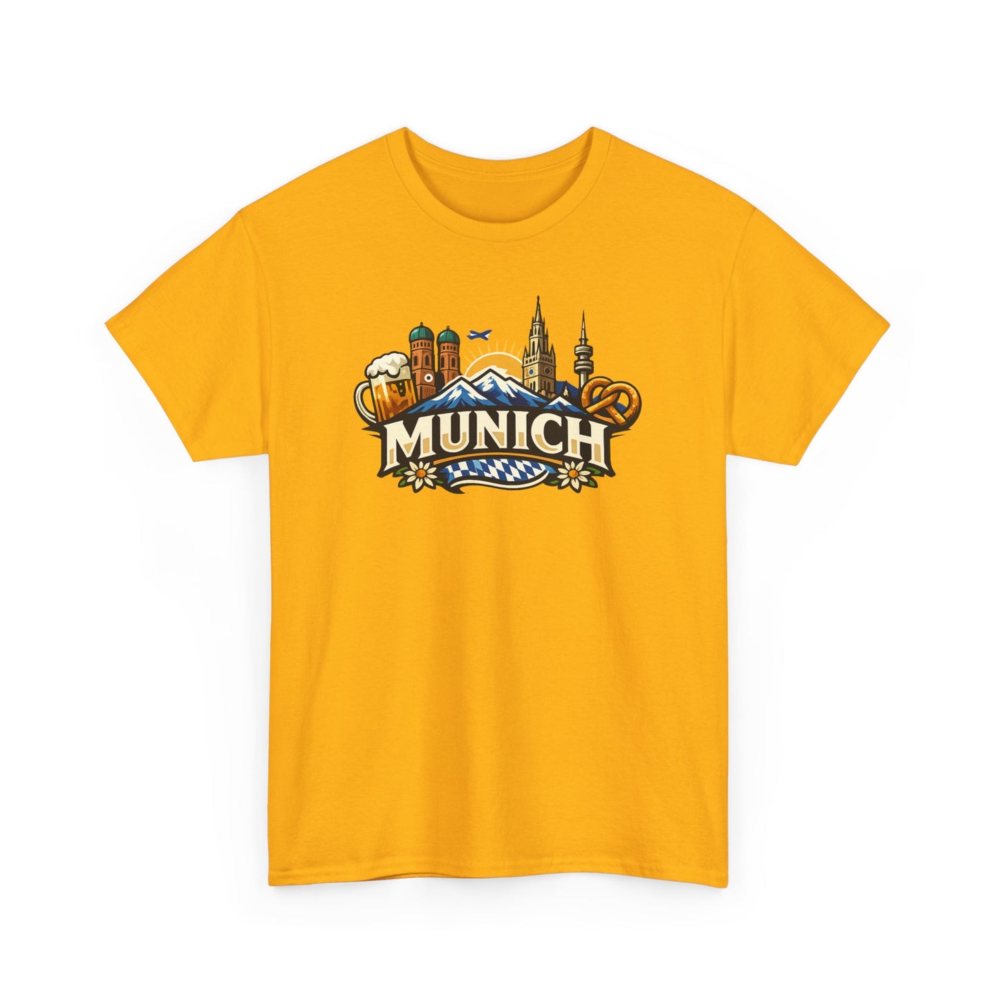 Munich Souvenir T‑Shirt — Oktoberfest Beer & Pretzel Graphic Tee