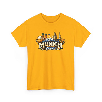 Munich Souvenir T‑Shirt — Oktoberfest Beer & Pretzel Graphic Tee