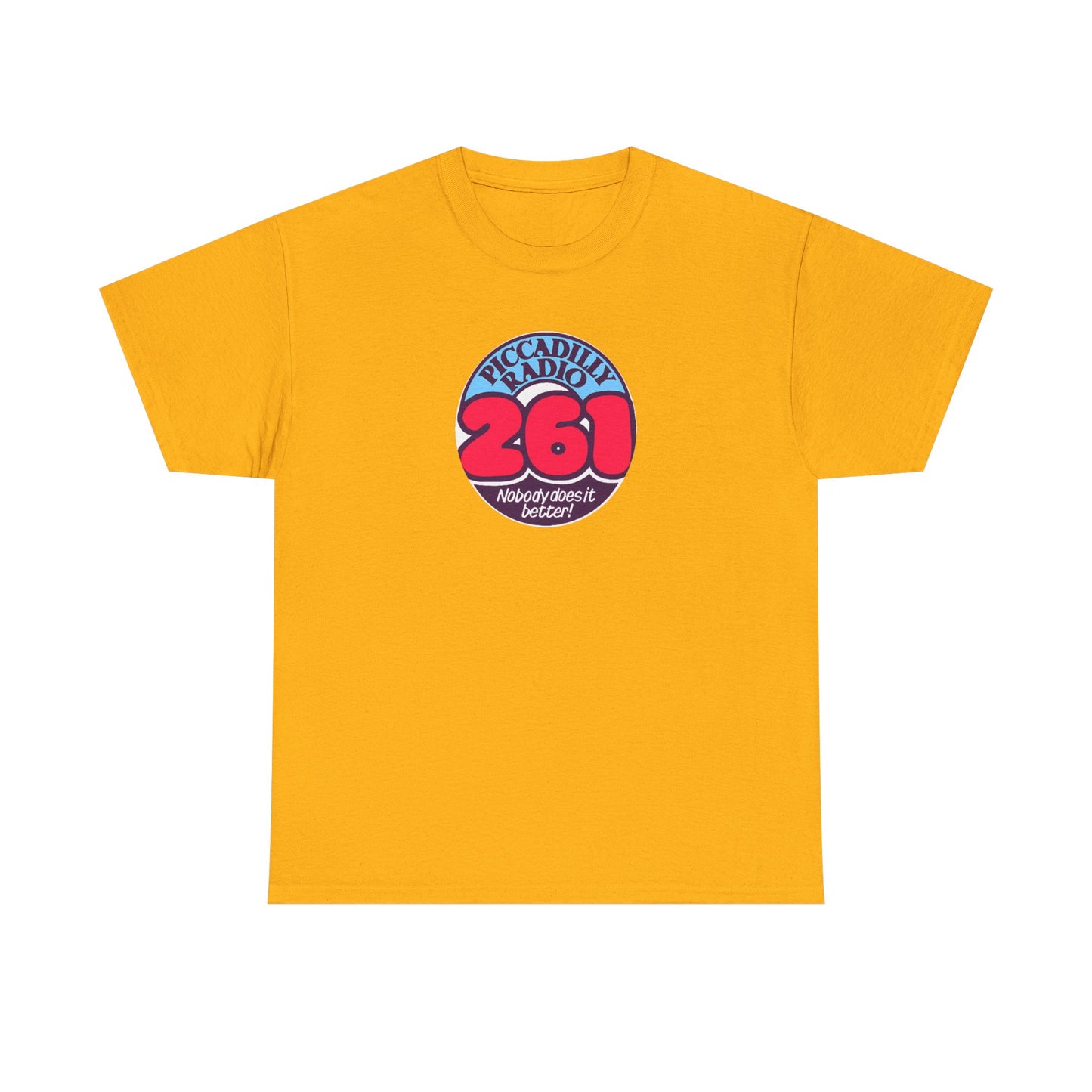Piccadilly Radio '261' Logo T‑Shirt — Vintage Unofficial Radio Station Graphic Tee