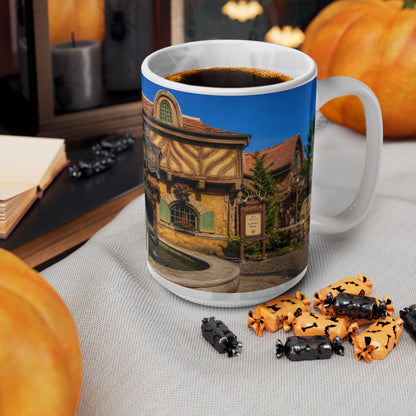 Gaston's Tavern Fountain Photo Mug — 11oz/15oz Ceramic Coffee Cup