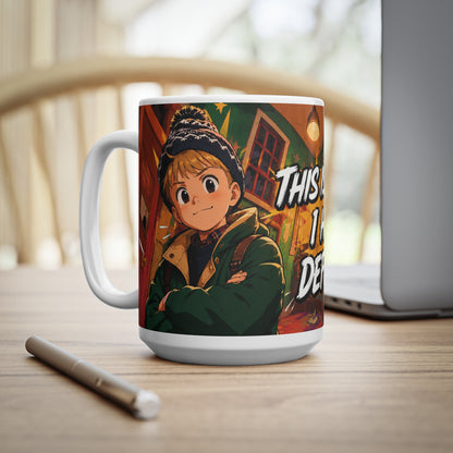 Home Alone Inspired Anime Coffee Mug — "This Is My Cozy Face, I Have Defended" 11oz & 15oz Ceramic