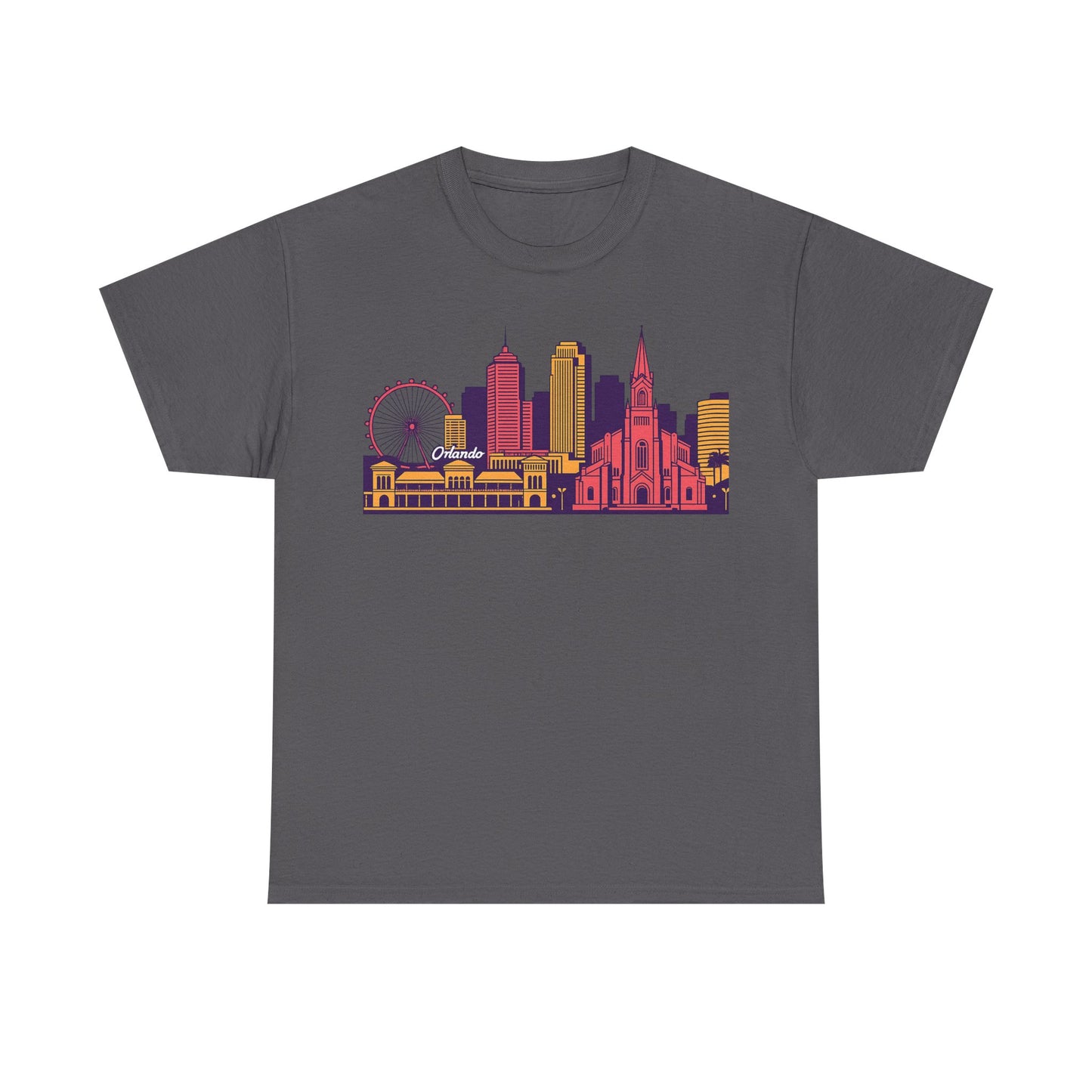 Orlando City Skyline T-Shirt — Colorful Urban Landmark Graphic Tee