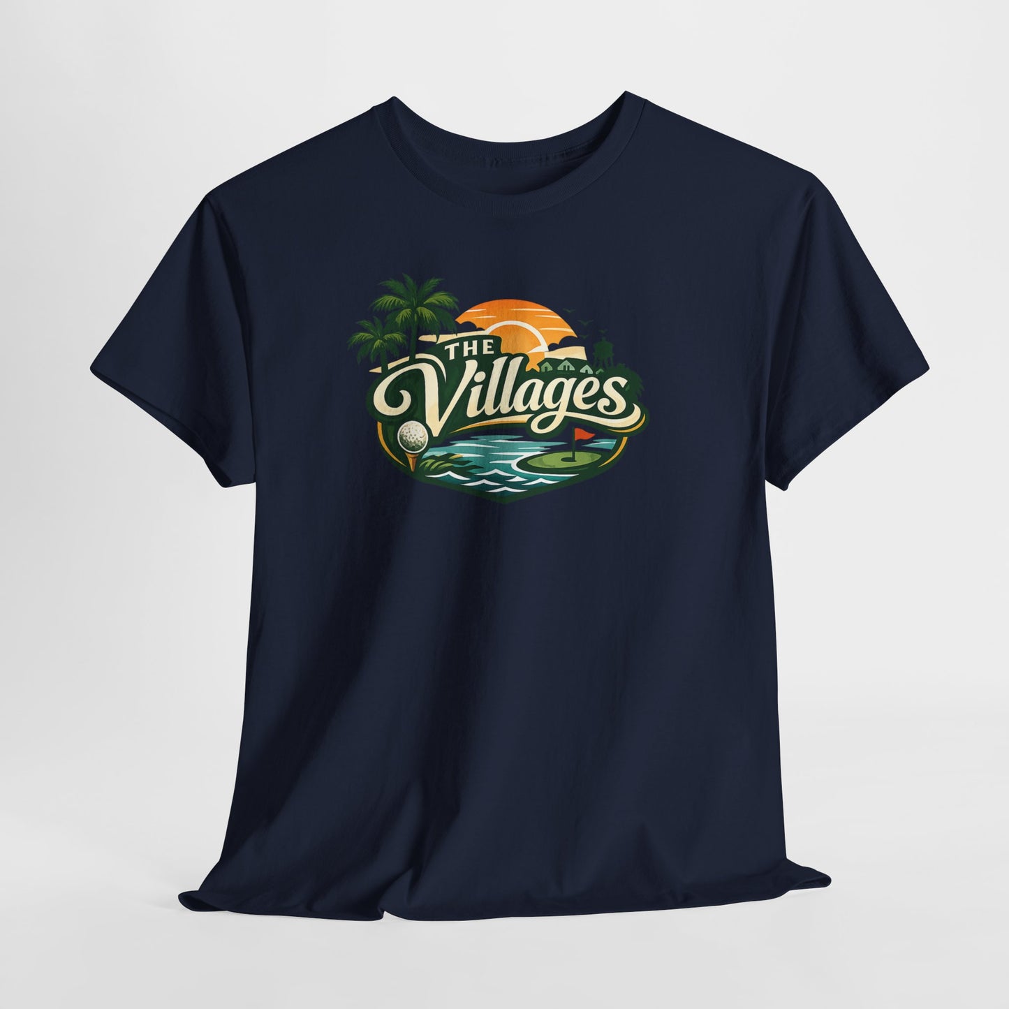 The Villages of Florida Sunset Logo Tee - Florida Palm Beach Retro T-Shirt