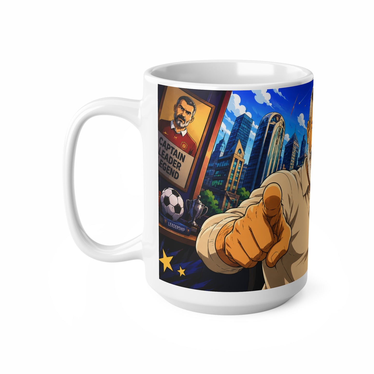 There's pundits then there's Roy Keane Motivational Coach Cartoon Coffee Mug — 11oz/15oz