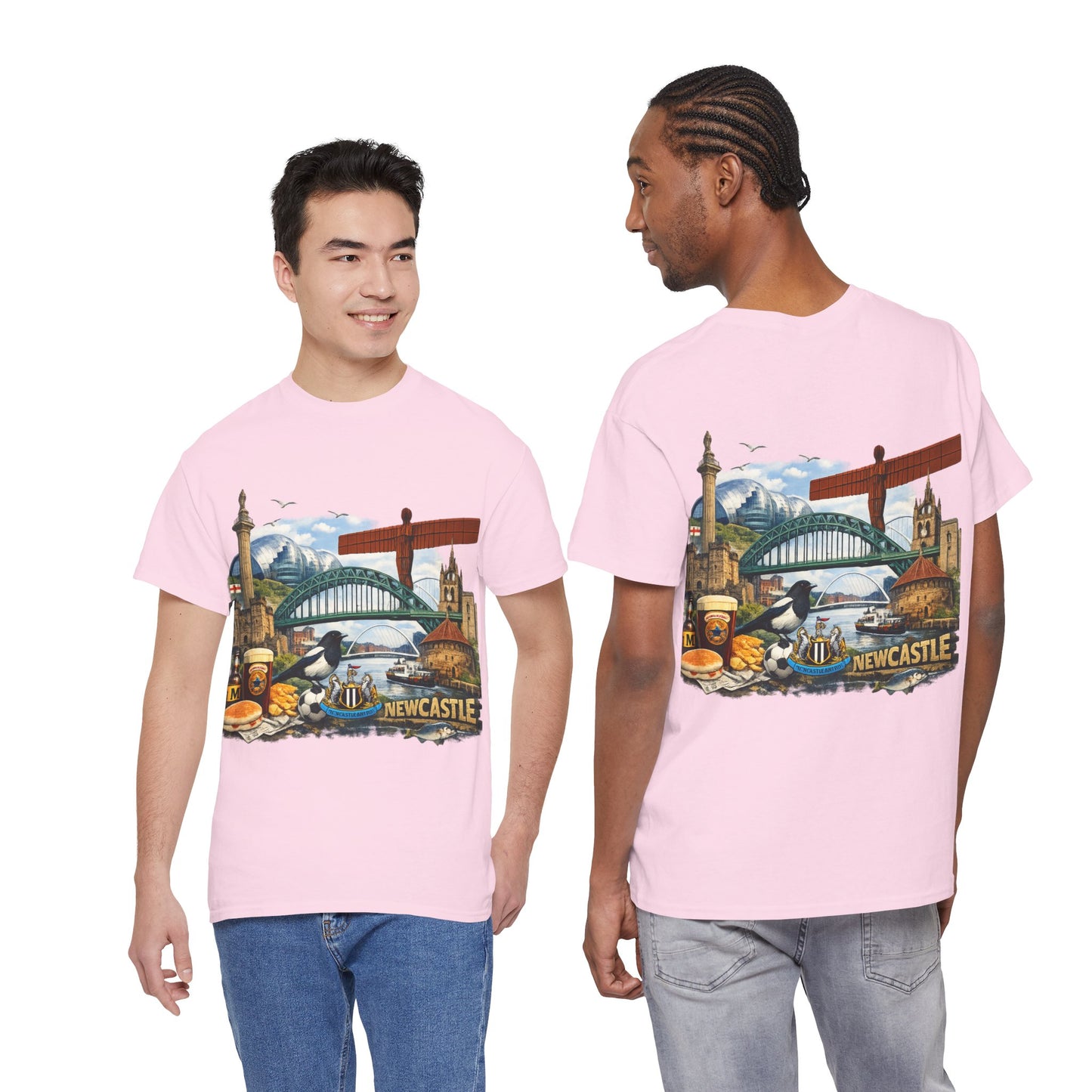 Newcastle Upon Tyne Landmark Tee — Vintage Cityscape T-Shirt