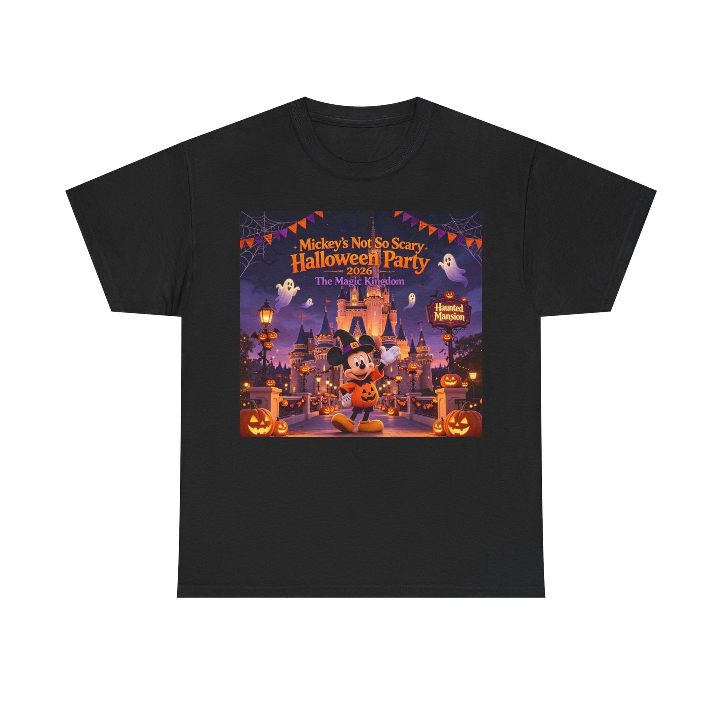 Halloween Mickey T-Shirt — "Not So Scary Halloween Party" Castle Graphic Tee