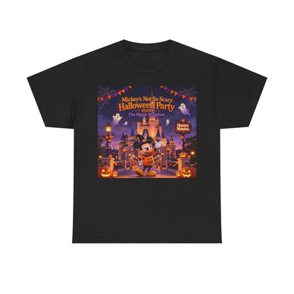 Halloween Mickey T-Shirt — "Not So Scary Halloween Party" Castle Graphic Tee