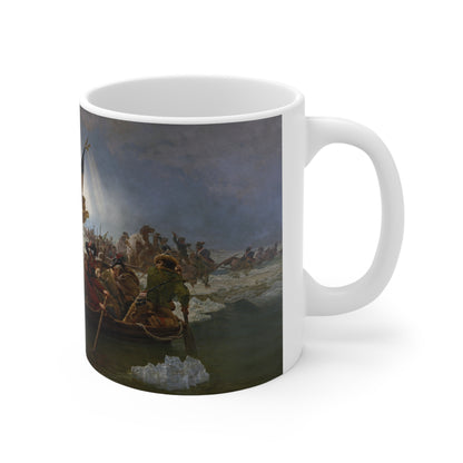 Washington Crossing the Delaware Ceramic Coffee Mug — Historic Revolutionary War Artwork (11oz & 15oz)