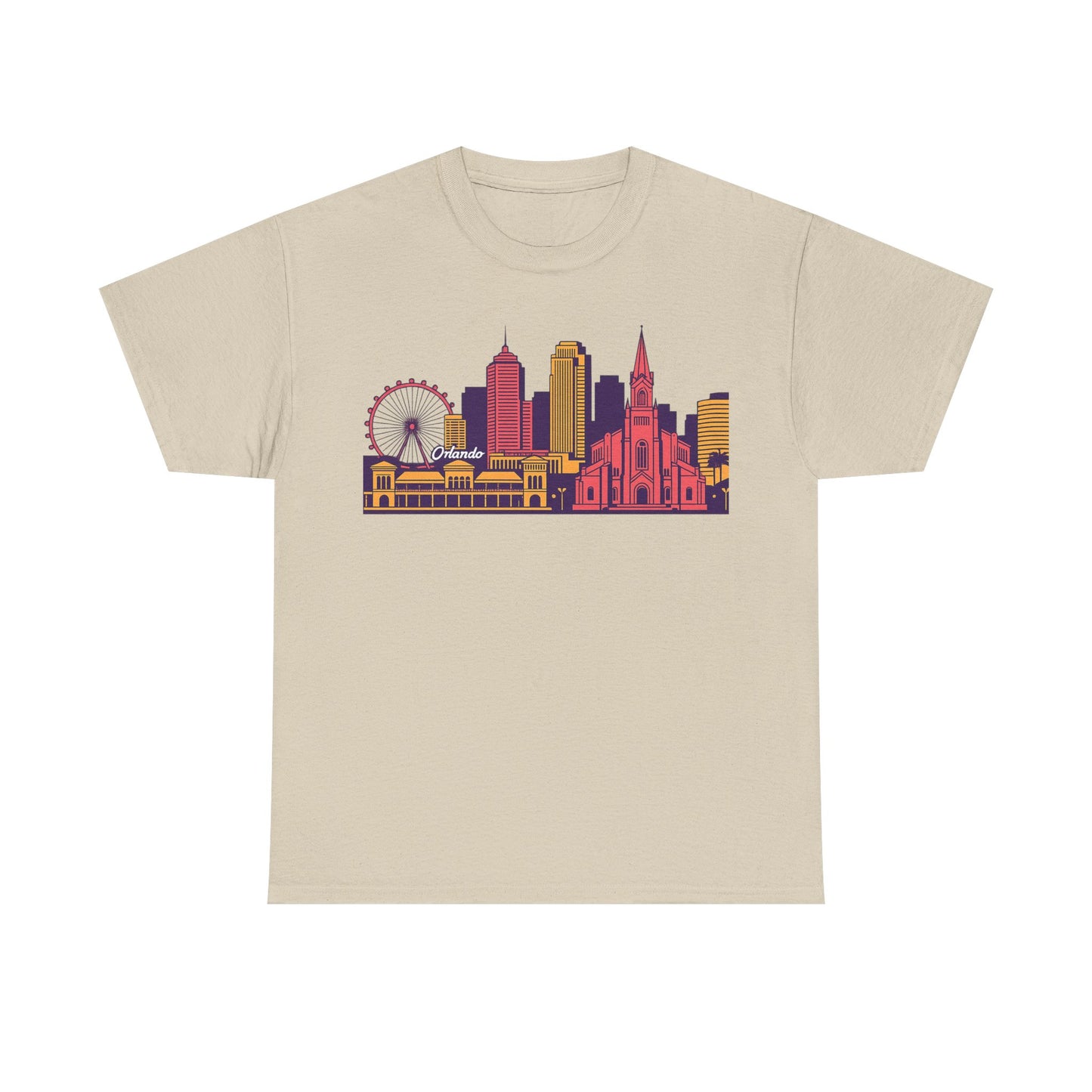 Orlando City Skyline T-Shirt — Colorful Urban Landmark Graphic Tee