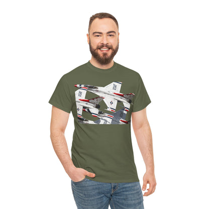 Thunderbirds Jet Formation T‑Shirt — Military Aviation Fighter Jets Tee
