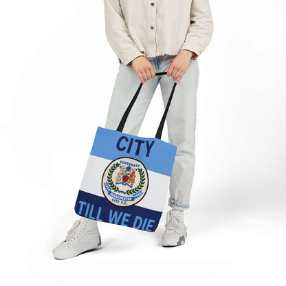 City Till We Die Canvas Tote Bag — Football Fan Flag Tote